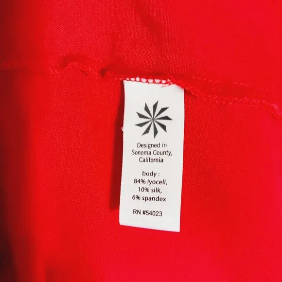 Athleta, Red dress, Size Medium, Sleeveless, V Neck, Soft, Athleisure, Sporty - Picture 13 of 14